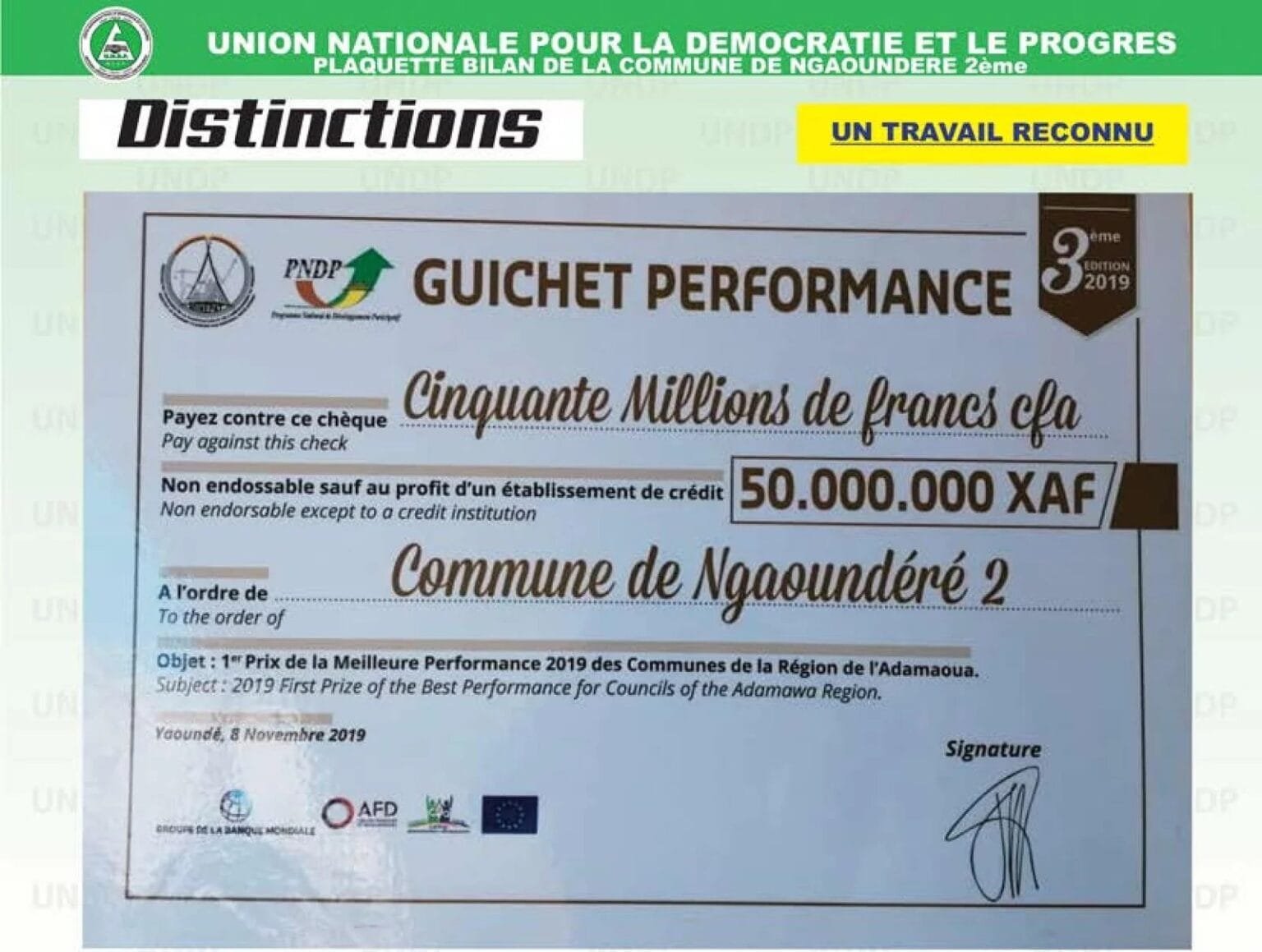 Bilan de 2013 à 2020 sous le mandat du Maire Idrissou Abana