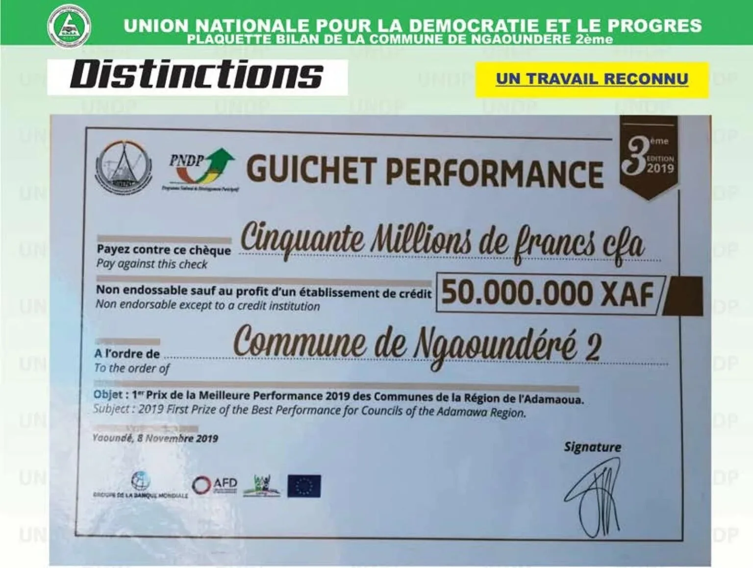 Bilan de 2013 à 2020 sous le mandat du Maire Idrissou Abana